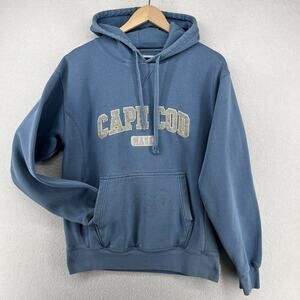 CAPE COD Hoodie Mens M CUFFYS MASS Chatham Nantucket MA Fleece Sweatshirt Blue